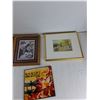 Image 3 : Cathrine Munn flower 10.5'' x 13.5'', Forest 12'' x 10.5'', Apollinaire Quote 8'' x 8'', Misc