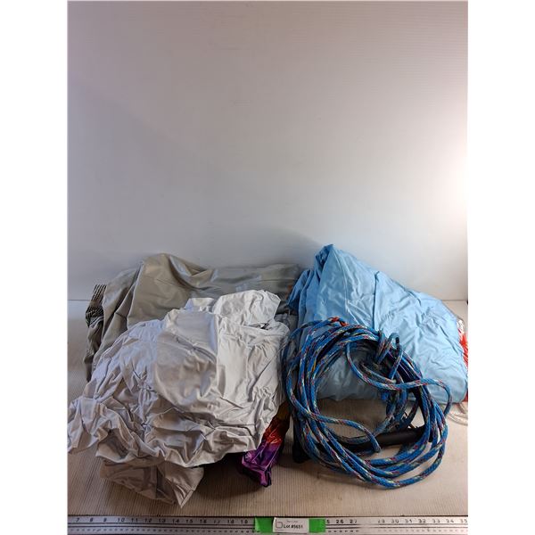 (2) Inflatable Pool Toys, Tow Rope, Inflatable Bed - As Is -  PICK UP