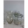 Image 3 : (4) Vases, Glass Container- As Is