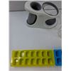 Image 4 : (3) Icecube Makers, (2) Jars, Soap Dispenser, Misc