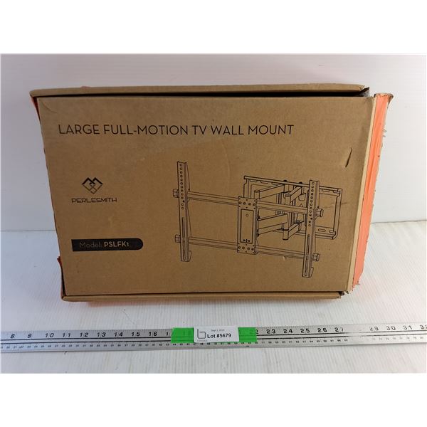 Perlesmith Large Full Motion TV Wall Mount - New