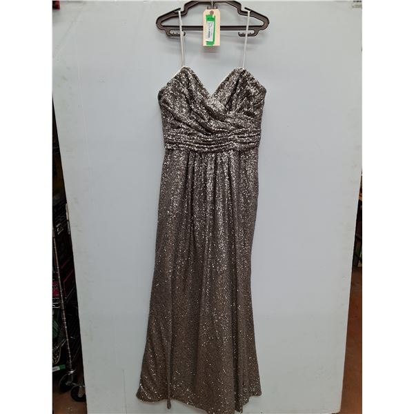 Sorella Vita Formal Dress - Size 16 - Silver Sequins