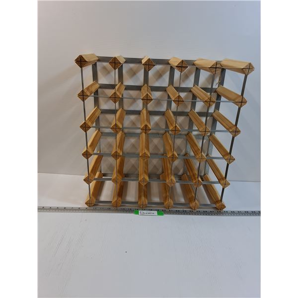 Wood & Metal Wine Rack - 20" x 9" x 20.5"  -    PICK UP