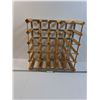 Image 1 : Wood & Metal Wine Rack - 20" x 9" x 20.5"  -    PICK UP