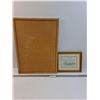 Image 1 : Cork Bulletin board - 17" x 23" & Watercolor Print Picture of Tropical Paridise