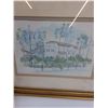 Image 2 : Cork Bulletin board - 17" x 23" & Watercolor Print Picture of Tropical Paridise