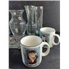 Image 4 : Glass Vases, Candy Dish, Ceramic Christmas Mugs