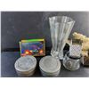 Image 2 : Atco Space Adventure Toy Set, Tall Glass Vase, Multi Meat Chopper, Stone Bust, Kodak Tins