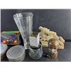 Image 3 : Atco Space Adventure Toy Set, Tall Glass Vase, Multi Meat Chopper, Stone Bust, Kodak Tins