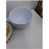 Image 4 : (2) Vegetable Design Plates up to 13″, Emile Henry 10″ White Ceramic Bowl