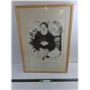 Image 1 : 28x21″ Old Woman Painting Unkown Artist