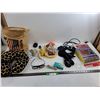 Image 1 : Travel Pillow, Cloth Bin, Cords, Misc