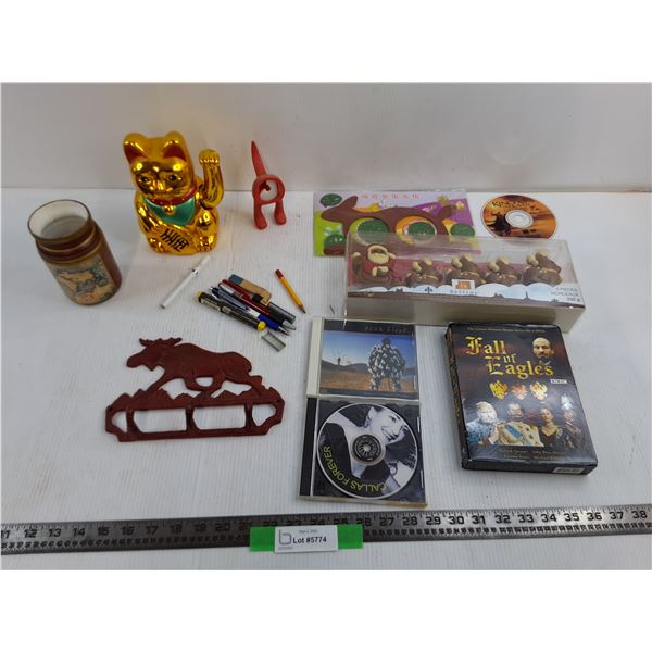 7″ Japanese Gold Cat As-Is, Fall of Eagles DVD, Santa Chocolates, Misc