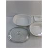 Image 3 : (2) Corningware Ceramic Dishes up to 11″, (2) Glass Containers up to 8″