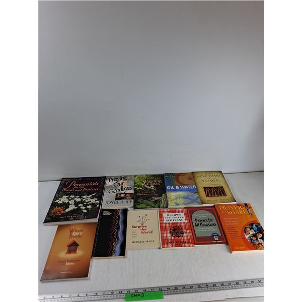 (11) Books - Praying Our Goodbyes, Suprise The World, Oil & Water, Misc