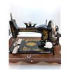 Image 2 : Vintage Domestic Sewing Machine in Wooden Carry Case - 17x10x11", Misc. Parts - Pickup Only