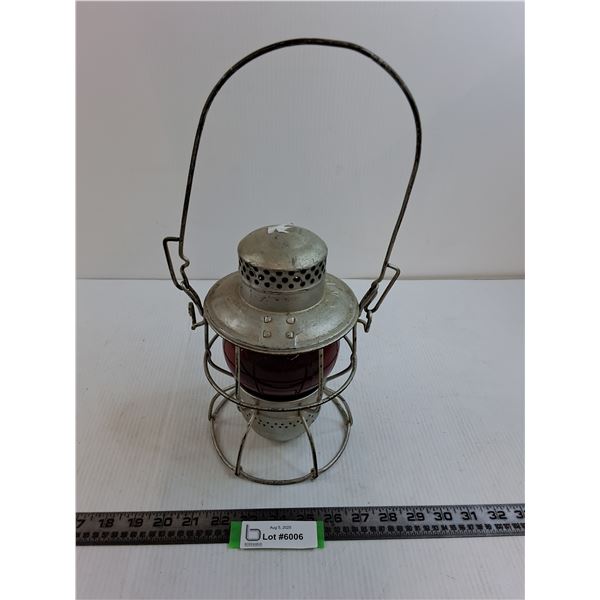 Vintage CN Rail "Red Glass" Lantern