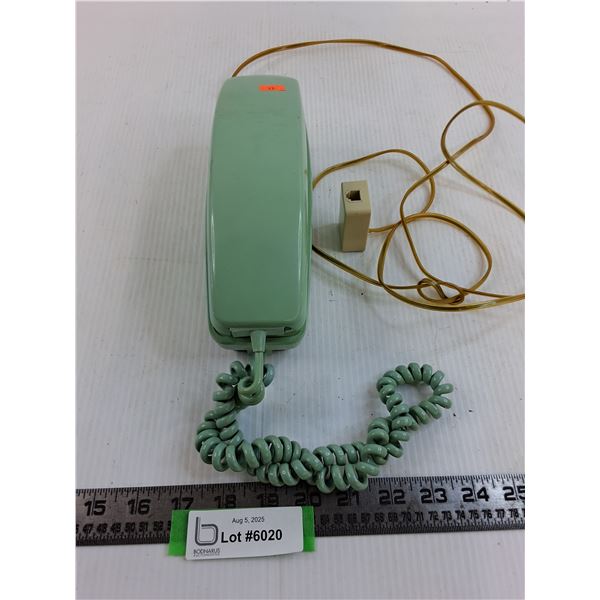 Vintage GTE "Robin Egg Blue" Hand-Held Landline Telephone - Untested