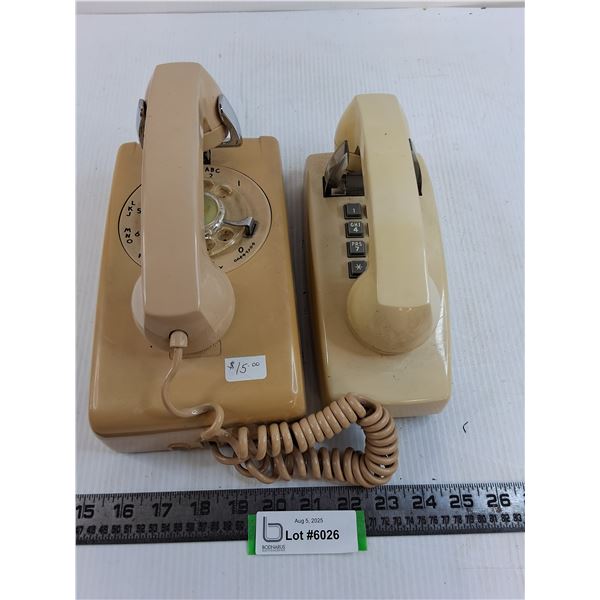 (2) Vintage Landline Telephones (Northern Electric and ITT)