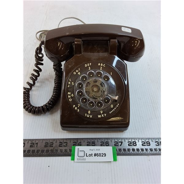 Vintage ITT "Brown" Rotary Telephone - Untested