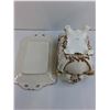 Image 2 : Italian Porcelain Tureen & Tray - 17x11x9.5" - Pick Up Preferred
