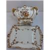 Image 3 : Italian Porcelain Tureen & Tray - 17x11x9.5" - Pick Up Preferred
