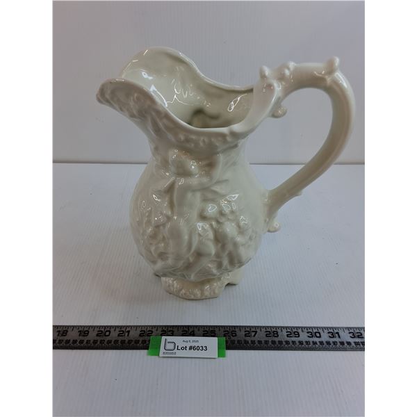 Italian Porcelain Water Jug - 11" Tall