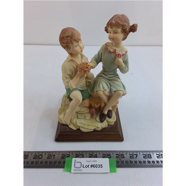 Italian Porcelain "L'Atte nel Mondo" Table Ornament