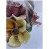 Image 3 : Capodimonte Italian Porcelain "Flower Basket" Table Ornament - Small Chip