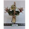 Image 1 : Capodimonte Italian Porcelain "Flower Basket" Table Ornament