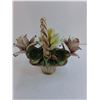Image 2 : Capodimonte Italian Porcelain "Flower Basket" Table Ornament