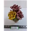 Image 1 : Capodimonte Italian Porcelain "Flower Basket" Table Ornament - Chipped