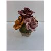 Image 2 : Capodimonte Italian Porcelain "Flower Basket" Table Ornament - Chipped
