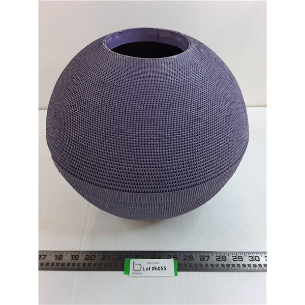 Textured Purple Vase - 12" Dia x 10.5" High