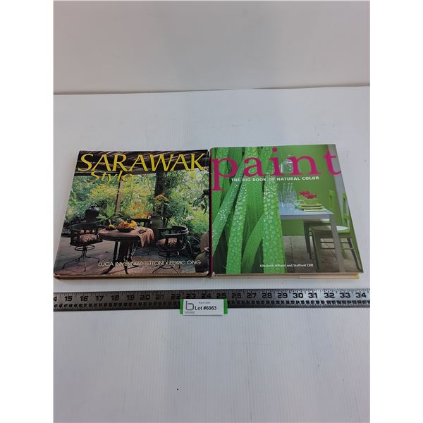 (2) Home Decor Hard Cover Books (Sarawak Style, Paint)