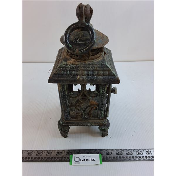 Cast Iron Backyard Decor Lantern - 12.5" Tall