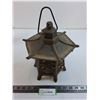 Image 1 : Cast Iron Backyard Decor Lantern - 10" Tall