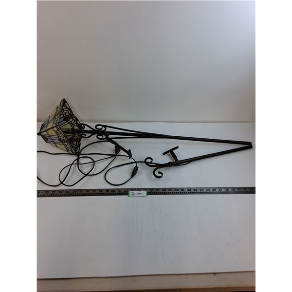 Tiffany Style Wall Mount Lamp - Untested - 57" Length Approx Fully Assembled - Pickup Only