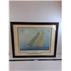 Image 1 : * Wood Framed "Yachts of the America's Cup" Wall Art - 31" x 25" - Pickup Only