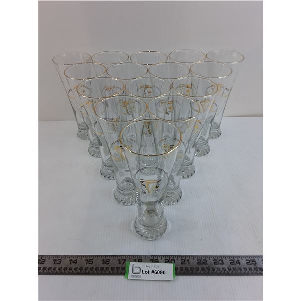 Set of 15 Petro-Can Olympic Beer Glasses  -  Pick Up Preferred