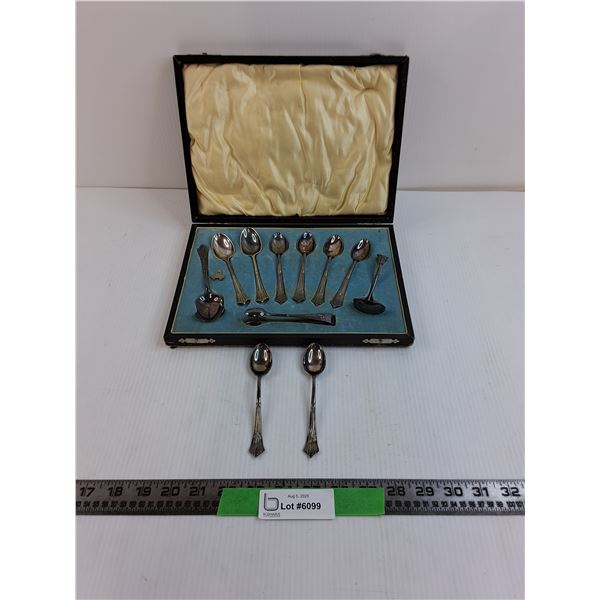 (11) Vintage Abbey Silverware With Case