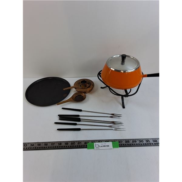 (6) Vintage Fondue Set