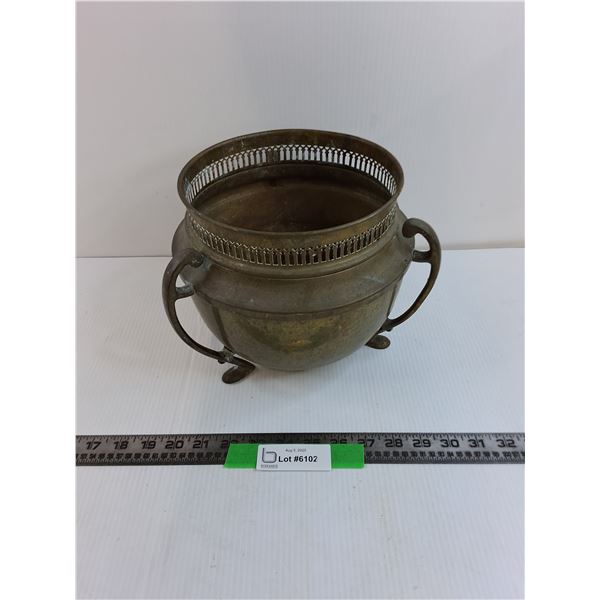 Vintage Brass Pot Some Rust
