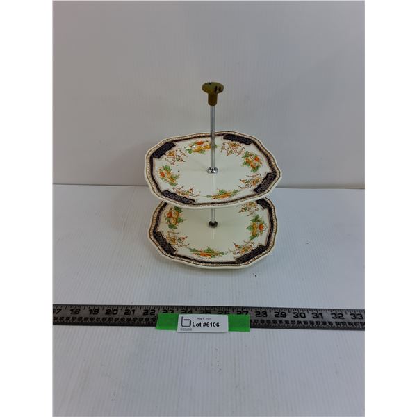 11" Royal Victoria Double-level Dessert Platter