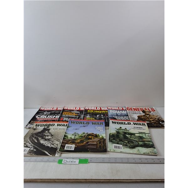 (8) World At War, World War II & Generals Magazines