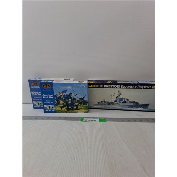 America Civil War Figurine & 1/400 Le Brestois Escorteur Rapide