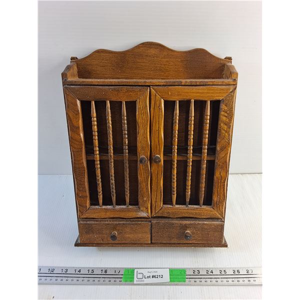 Wooden Wall Spice Cabinet 12" x 14" x 3"