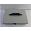 Image 2 : Metal Cash Box with Lock 11" x 8" x 4", Missing Key