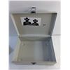 Image 4 : Metal Cash Box with Lock 11" x 8" x 4", Missing Key