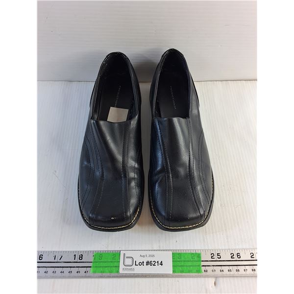 Predictions Brand Faux Leather Slip-On Shoes - Size 9W